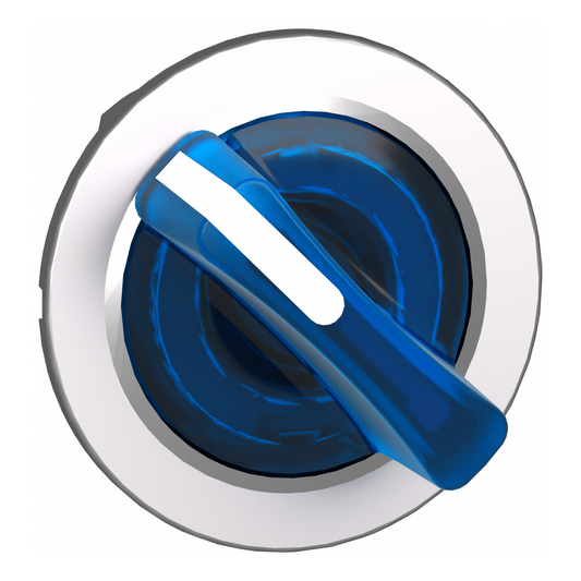 Schneider Electric-ZB4FK1463-Harmony XB4 - tête bouton à manette lumineux - flush - 2 pos à rap. - bleu