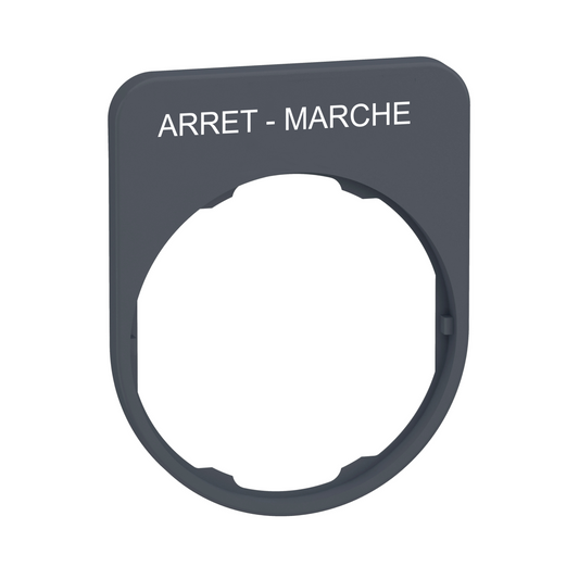 Schneider Electric-ZBYFP2166C0-LEGEND PLATE-ARRET-MARCHE MARKING-FLUSH
