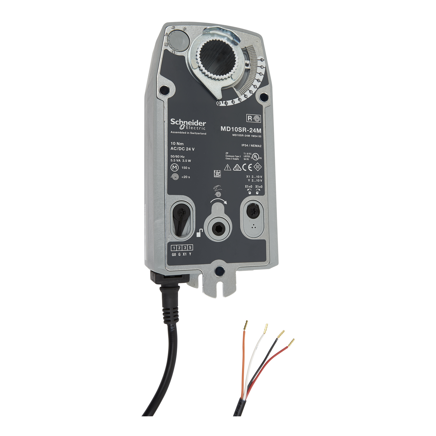 Schneider Electric-MD10SR-24M-Moteur 24V 10Nm signal 2..10V avec ressort de rappel pour registre