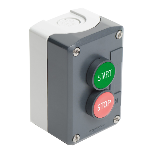 Schneider Electric-XALD225-Harmony boite - 2 boutons poussoirs Ø22 - vert /rouge dépassant