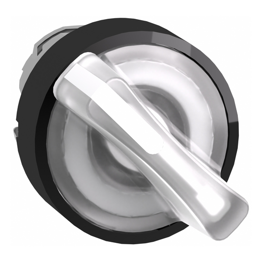 Schneider Electric-ZB4BK12137-Harmony XB4 - tête bouton à manette lumineux - Ø22 - 2 pos fix - Blanc