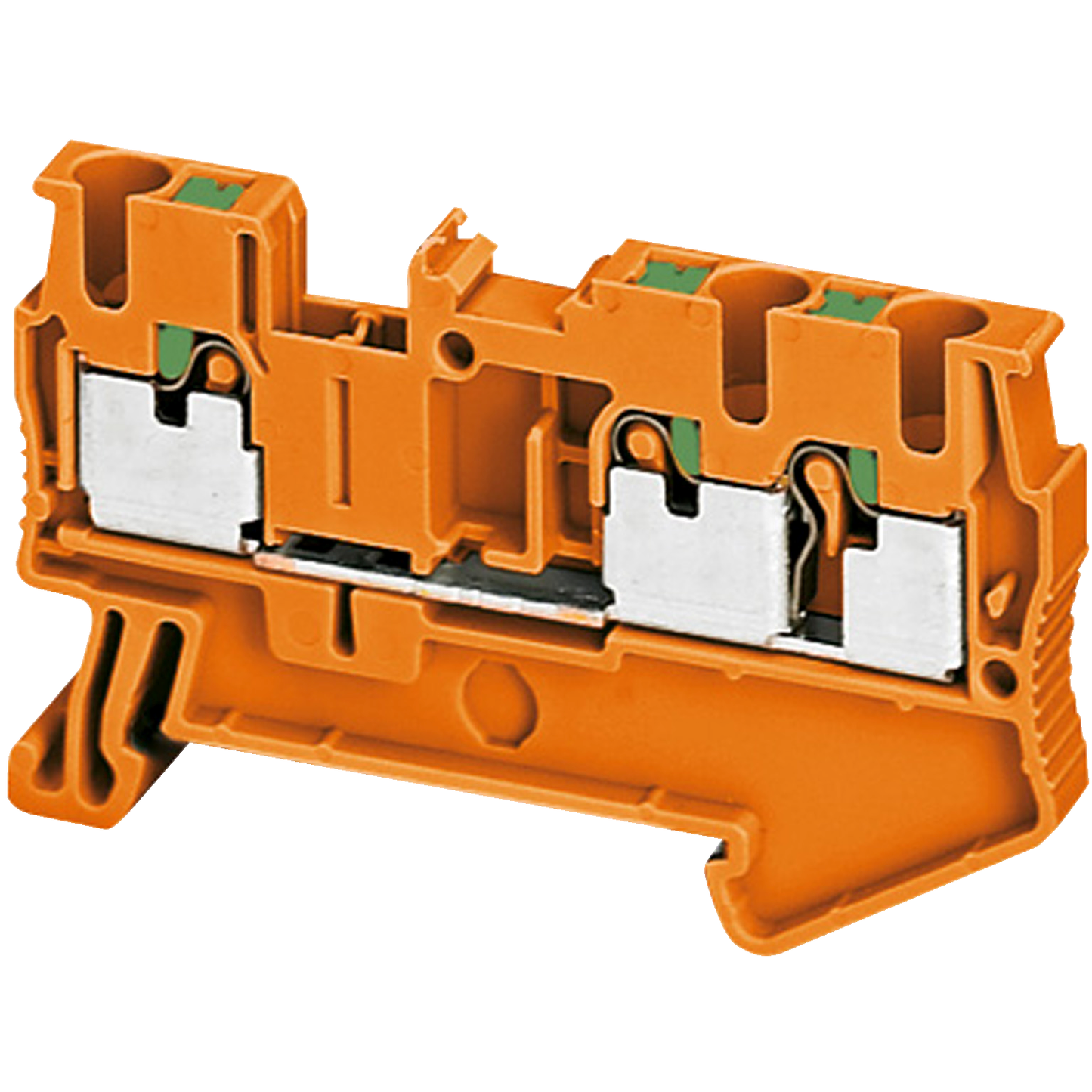 Schneider Electric-NSYTRP23AR-Borne push-in - passant - 3 points - 2,5mm² - orange