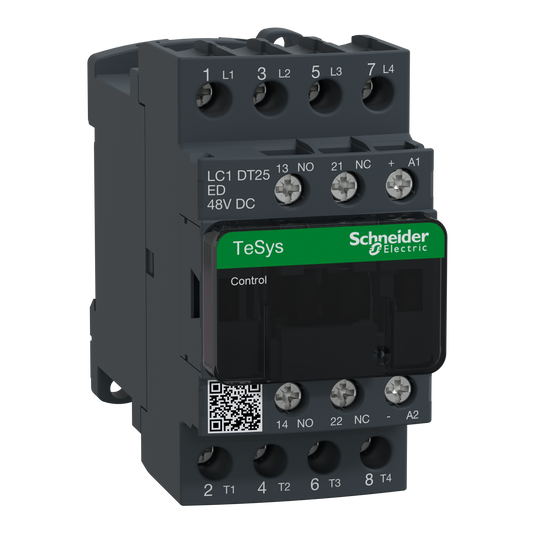 Schneider Electric-LC1DT25ED-TeSys LC1D - contacteur - 4P - AC-1 440V - 25A - bobine 48Vcc