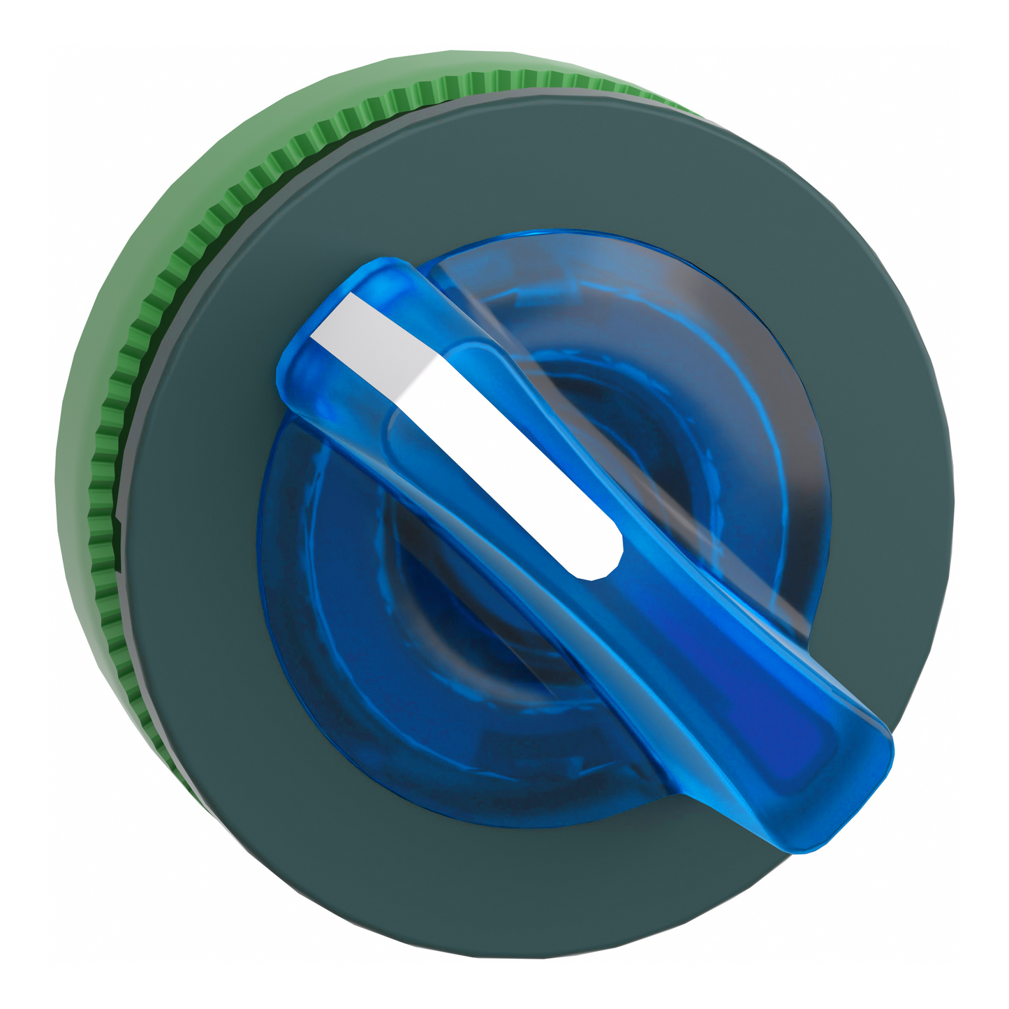 Schneider Electric-ZB5FK1263-Harmony XB5 - tête bouton à manette lumineux - flush - 2 pos fix - bleu