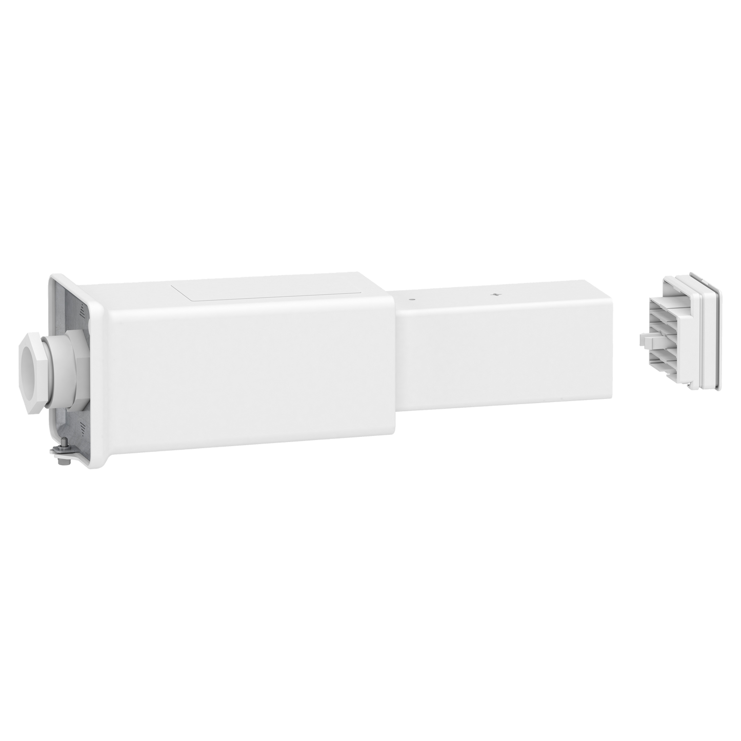 Schneider Electric-KBB40ABG4TW-Canalis KBB - embout d'alimentation gauche 40A blanc - 3L+N+PE - bus