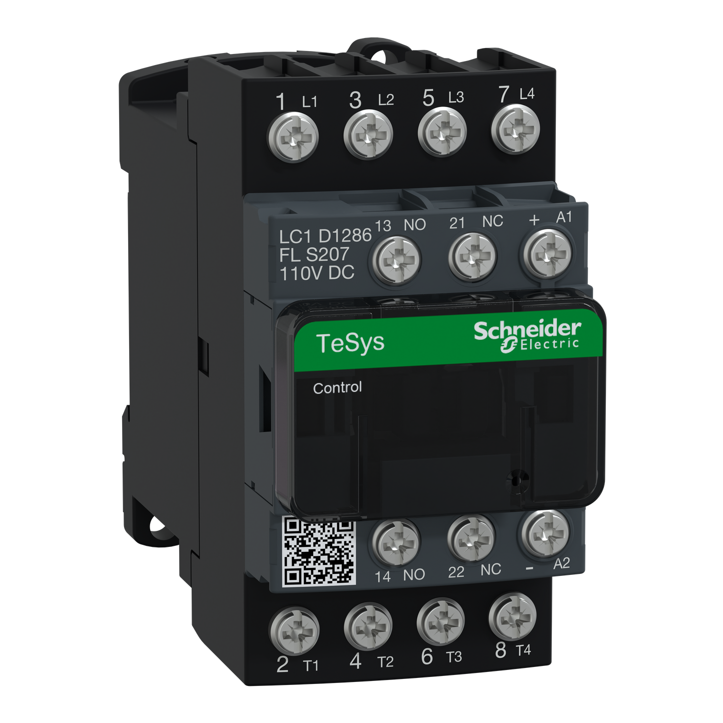 Schneider Electric-LC1D1286FLS207-TeSys D - Contacteur tesys lc1d 4p 2f plus 2o ac1 440v 25 a bobine 110 v cc