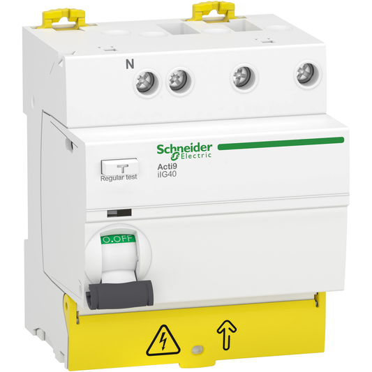 Schneider Electric-A9R67725-Acti9 iIG40 - Inter. diff tête de groupe - 3P+N - 25A - 30mA - Type AC