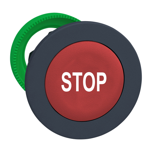 Schneider Electric-ZB5FA434-Harmony XB5 - tête bouton poussoir à impulsion - flush - 'STOP ' - rouge