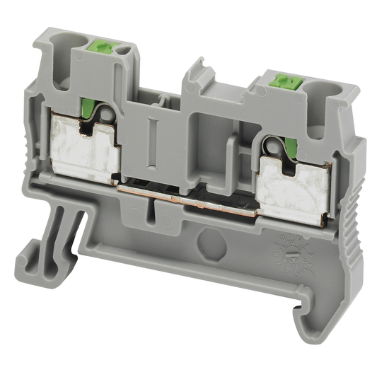 Schneider Electric-NSYTRP22-Borne push-in - passant - 2 points - 2,5mm² - gris