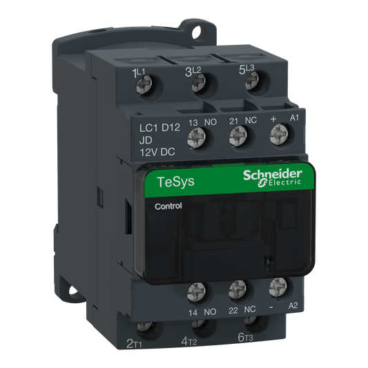 Schneider Electric-LC1D12JD-TeSys LC1D - contacteur - 3P - AC-3 440V - 12A - bobine 12Vcc