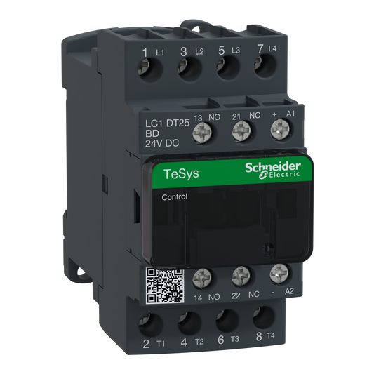 Schneider Electric-LC1DT25BD-TeSys LC1D - contacteur - 4P - AC-1 440V - 25A - bobine 24Vcc