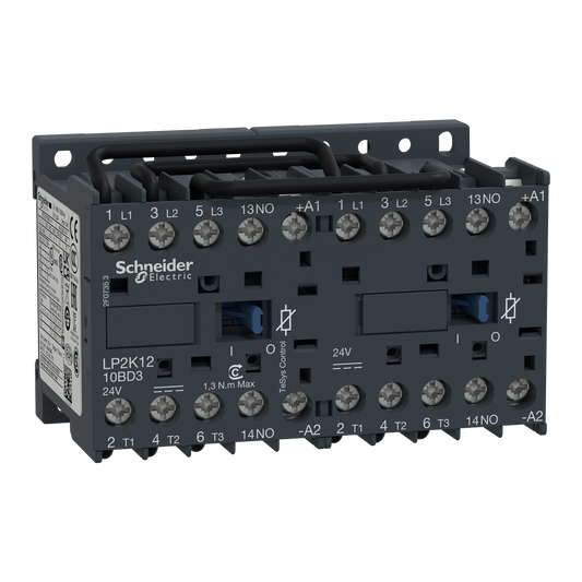 Schneider Electric-LP2K1210BD3-TeSys LP2K - contacteur inverseur - 3P - AC-3 440V - 12A - bobine 24Vcc