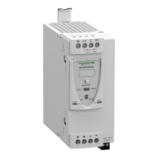Schneider Electric-ABL8RPS24050-Phaseo ABL8 - alimentation à découpage - 5A - 200 à 500V mono/biphasé - 24Vcc