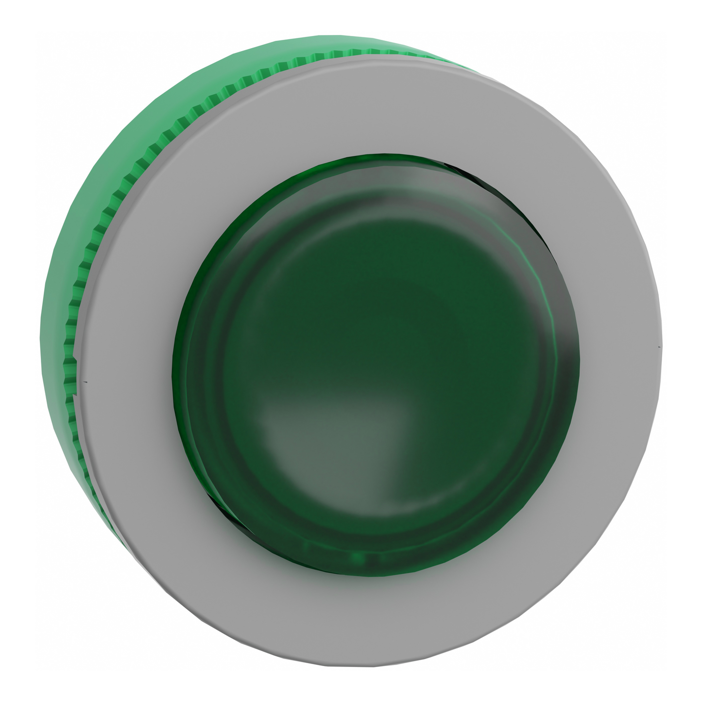 Schneider Electric-ZB5FW133C0-Harmony XB5 - tête bouton poussoir lum - Ø22 - col flush grise - dépass - vert