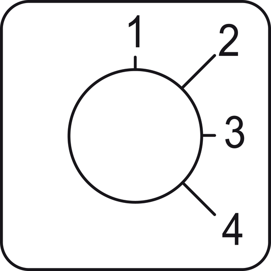 Schneider Electric-KZ18417-Harmony - étiquette pour interrupteur à came - 1 à 4 - 45x45mm