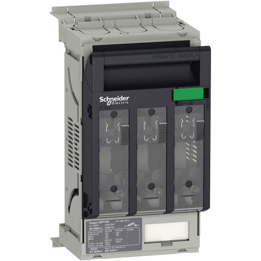 Schneider Electric-LV480803-Fupact ISFT160 - inter sect fusib - 3P - avec crochet sur jeu de barre 60mm - M8