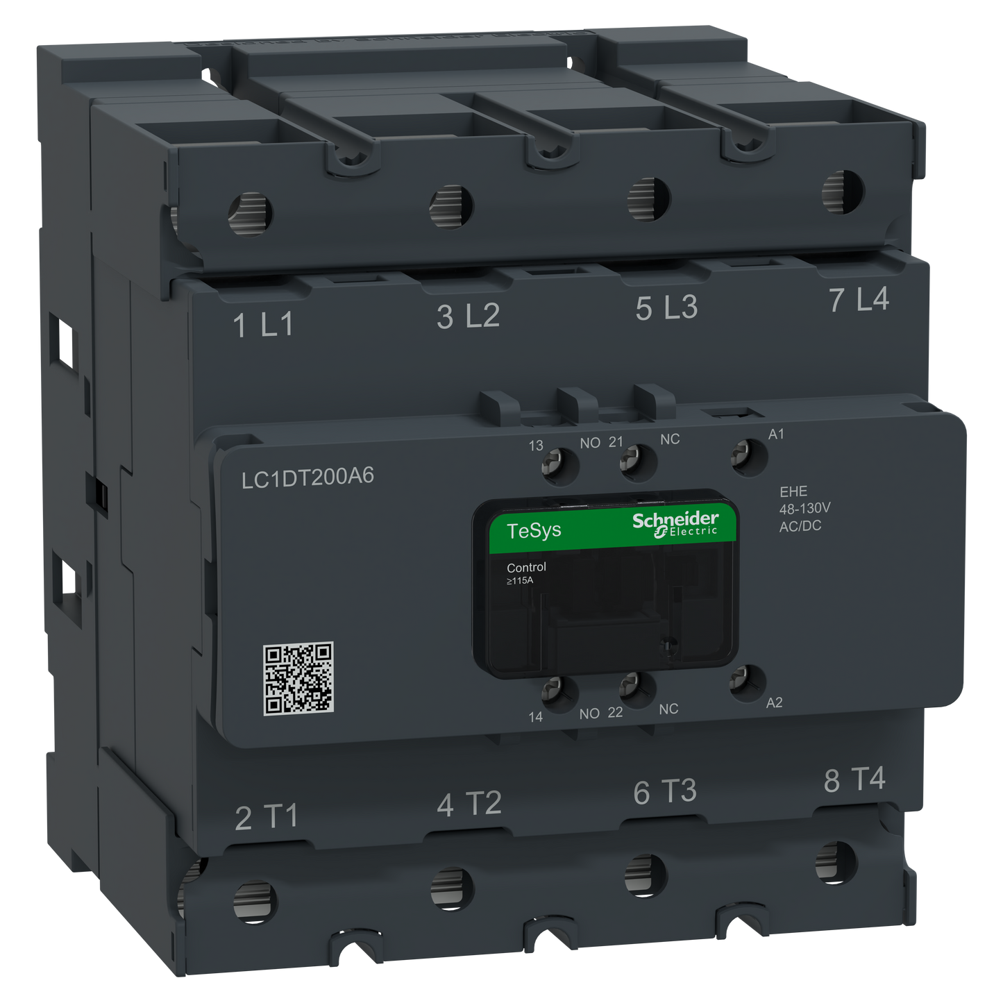Schneider Electric-LC1DT200A6EHE-TeSys Deca Advanced - CTR Deca Cosse 200A 4P 48-130V ACDC