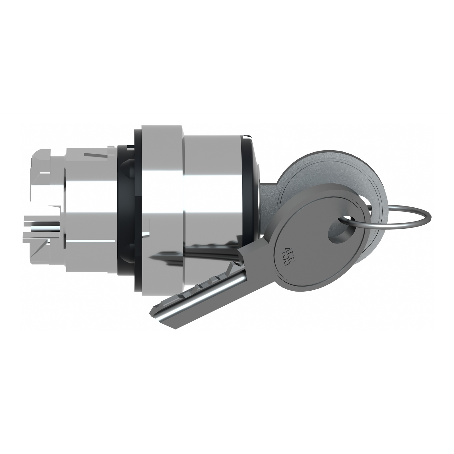 Schneider Electric-ZB4BG0F046-Harmony XB4 - tête bouton tournant à clé F046 - Ø22 - 3 pos fix - retr GCD