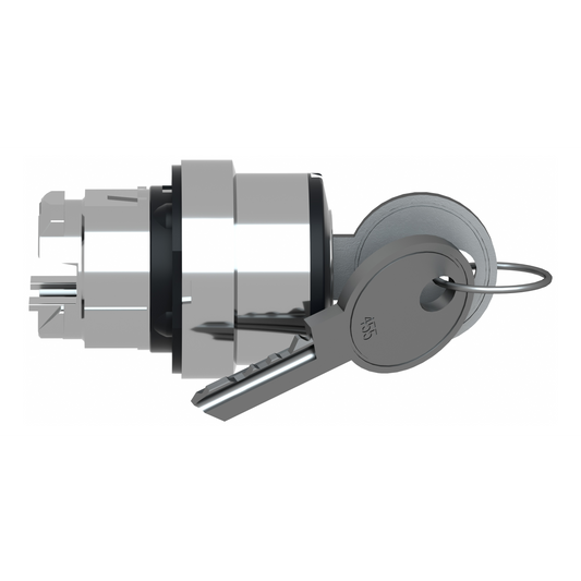 Schneider Electric-ZB4BG0F046-Harmony XB4 - tête bouton tournant à clé F046 - Ø22 - 3 pos fix - retr GCD