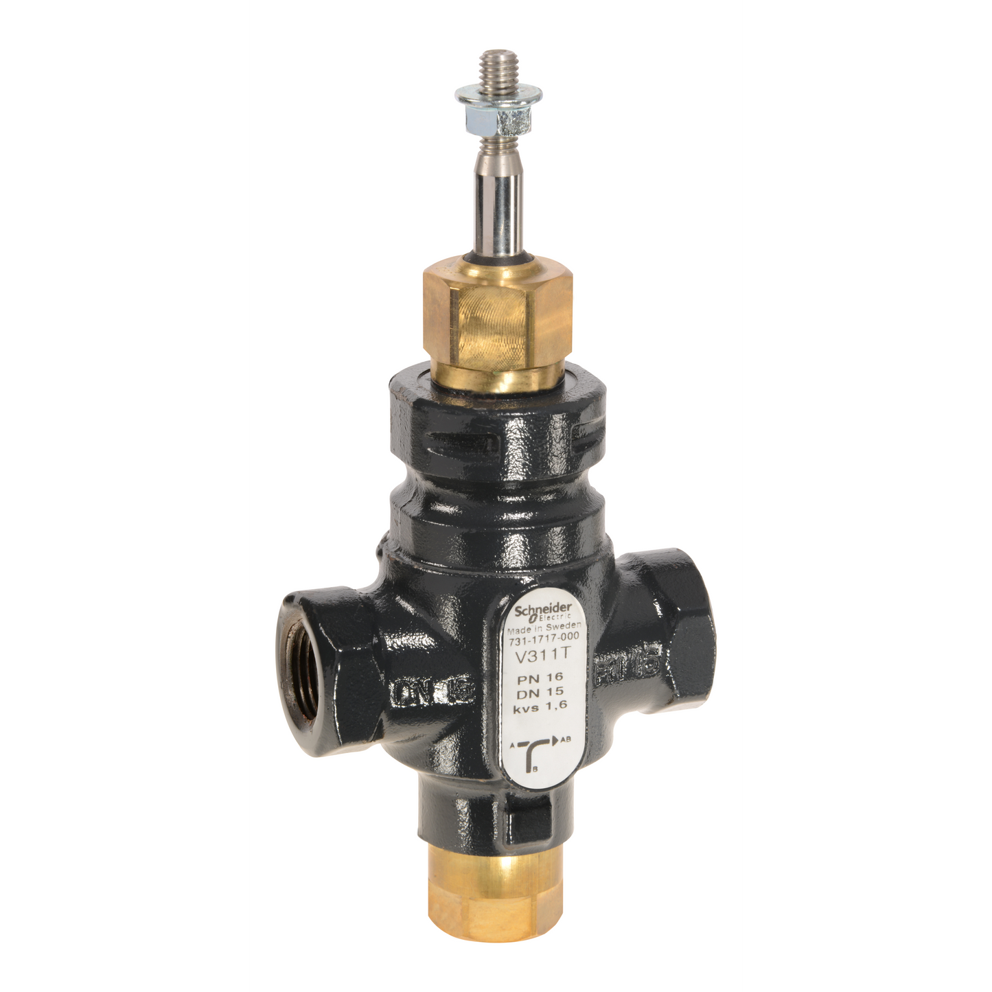 Schneider Electric-7311717000-Vanne 3 voies acier taraudée PN16 DN15 Kv1.6