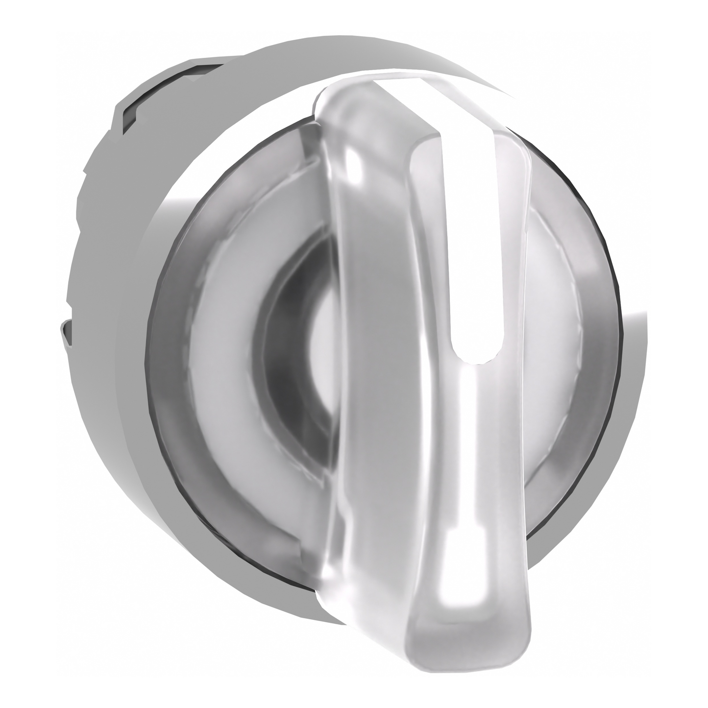 Schneider Electric-ZB4BK1313-Harmony XB4 - tête bouton à manette lumineux - Ø22 - 3 pos fix - blanc