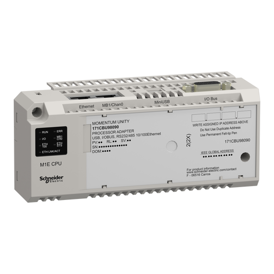 Schneider Electric-171CBU98090-Momentum - Unity m1e cpu rs232/485 e net usb iobus