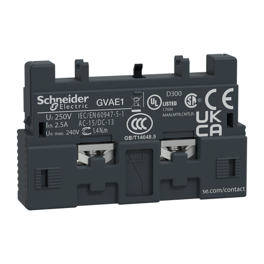 Schneider Electric-GVAE1TQ-contact auxiliaire ADDITIF FRONTAL F OU O