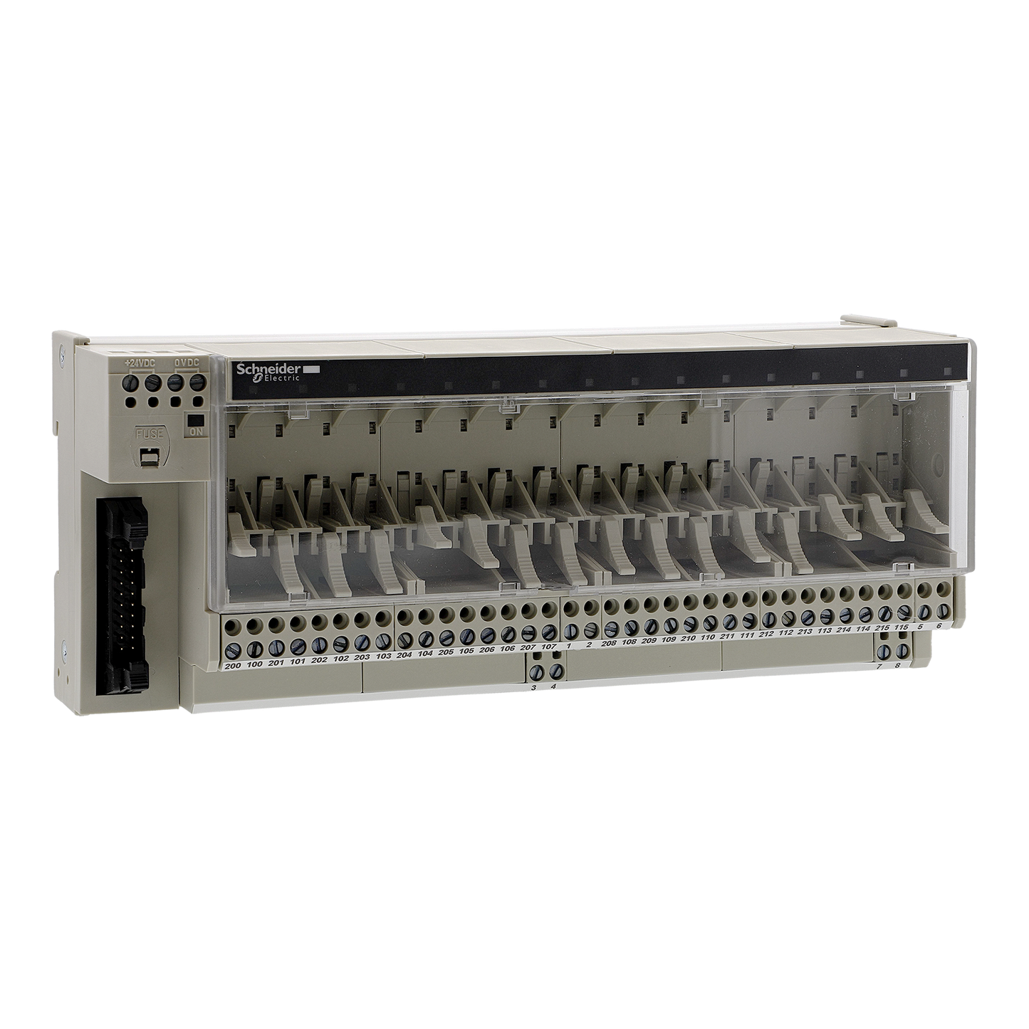 Schneider Electric-ABE7P16T210-Telfast ABE7 - embase pour relais - embrochable - 16 voies - relais 10mm