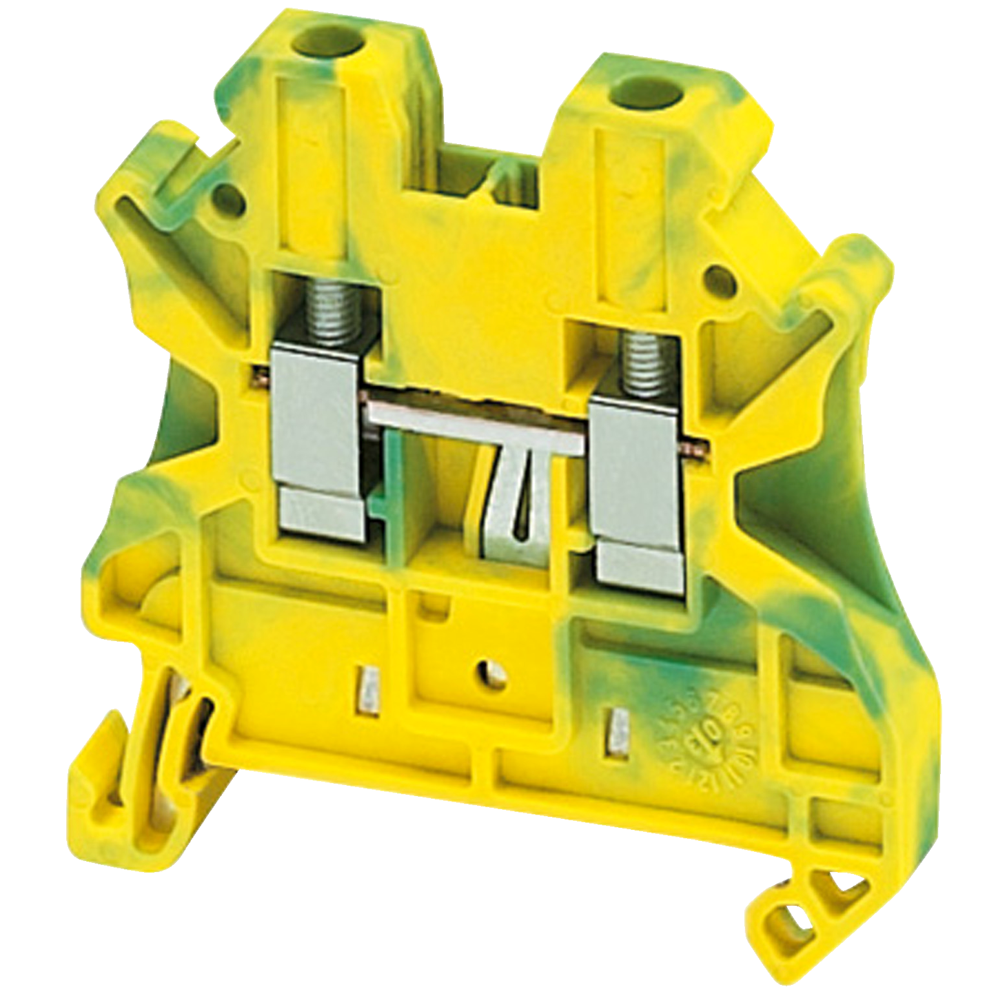 Schneider Electric-NSYTRV42PE-Borne à vis - pour conducteur de protection - 2 points 4mm² - vert/jaune