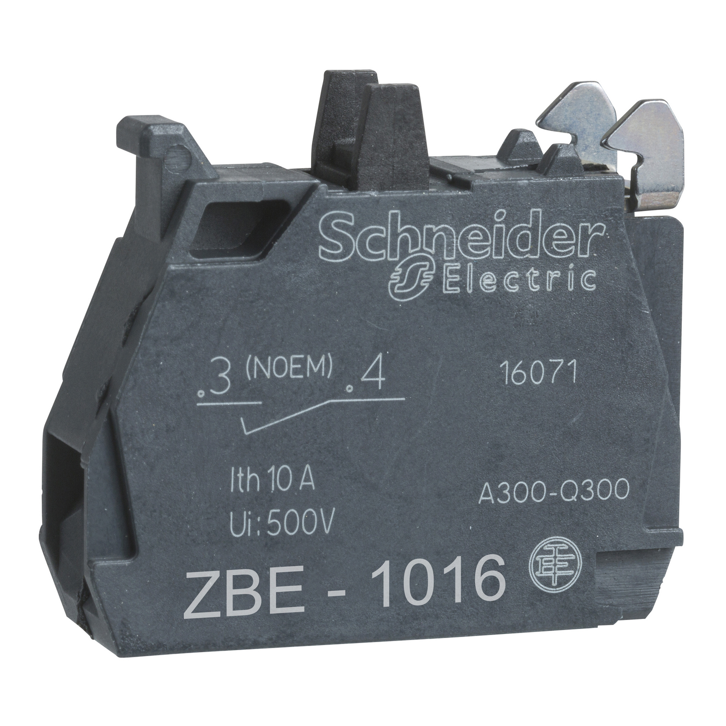 Schneider Electric-ZBE1016-Harmony - bloc contact - 1F - faible charge - raccordement vis-étrier