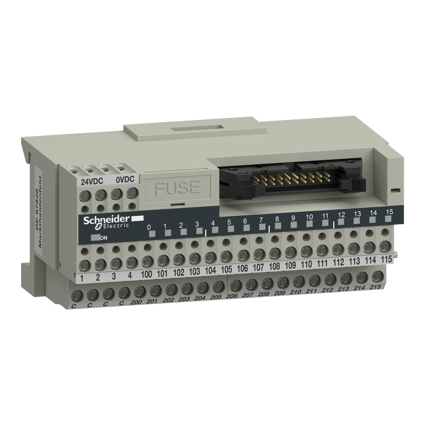 Schneider Electric-ABE7H16C21-Telefast ABE7 - embase de raccordement passive - 16 entrées ou sorties - DEL