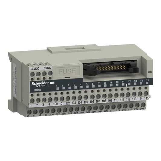 Schneider Electric-ABE7H16C21-Telefast ABE7 - embase de raccordement passive - 16 entrées ou sorties - DEL