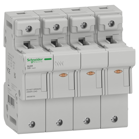 Schneider Electric-A9GSB750-ACTI9 SBI - porte-fusible - 3P+N - 50A - pour fusible 14x51mm