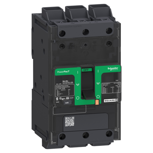 Schneider Electric-BJL36020LU-PowerPact B - disjoncteur BJ - 65kA 600Y/347V - TM20D - 3P - Everlink