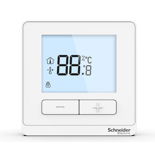 Schneider Electric-SLEASLXXB-EasyLogic Capteur temp amb blanc +  lcd + boutons derogation de la consigne