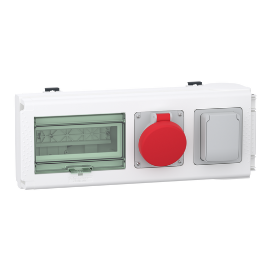 Schneider Electric-KNB32CP15D-Canalis KNA - connecteur dérivation 32A - 1 prise domest schuko + 1 indus