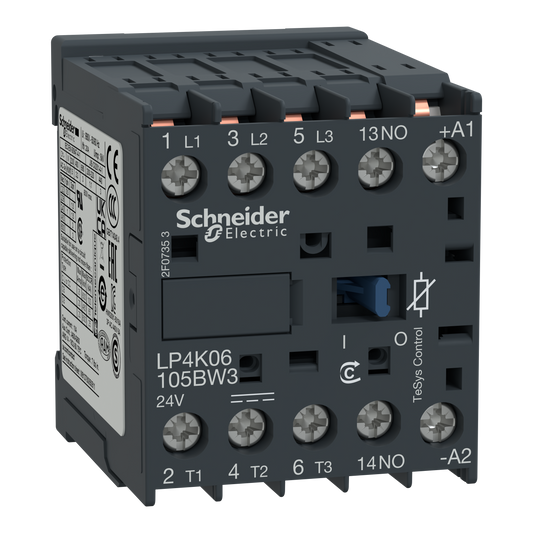 Schneider Electric-LP4K06105BW3-TeSys LP4K - contacteur - 3P - AC-3 440V - 6A - bobine 24Vcc