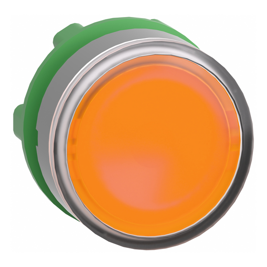 Schneider Electric-ZB5AW353C0-Harmony XB5 - tête bouton poussoir lumineux - Ø22 - col grise - orange