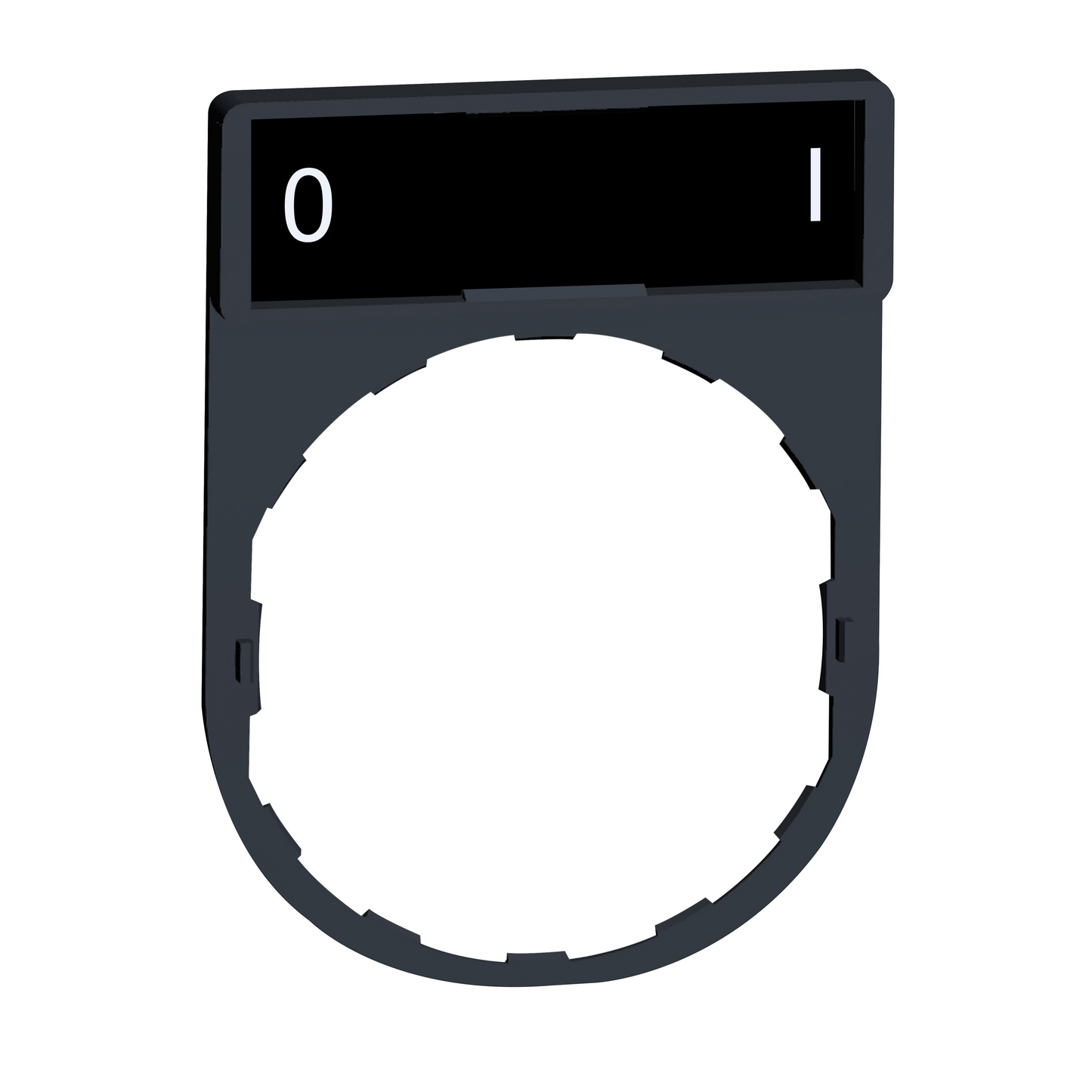 Schneider Electric-ZBY2178-Harmony - porte-étiquette 30x40 + étiquette 'O-I' 8x27 - blanc/noir