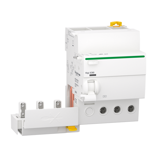 Schneider Electric-A9Q11340-Acti9 Vigi iC60 - Bloc diff 400Vca (Ph/Ph) - 3P - 40A - 30mA - Type AC