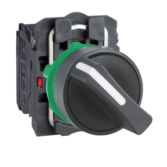 Schneider Electric-XB5AD25-Harmony XB5 - bouton tournant manette - Ø22 - 2 pos fix - noir - 1O+1F - vis étr