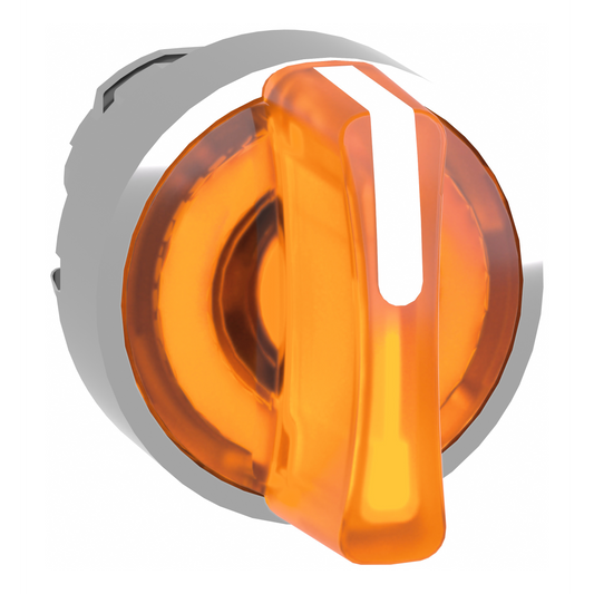 Schneider Electric-ZB4BK1853-Harmony XB4 - tête bouton à manette lumineux - Ø22 - 3 pos rap DC - orange