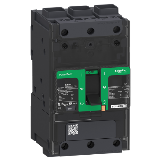 Schneider Electric-BJF36015-PowerPact B - disjoncteur BJ - 65kA 600Y/347V - TM15D - 3P - cosse