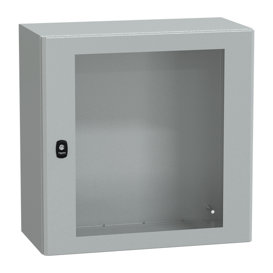 Schneider Electric-NSYS3D6630T-PanelSeT S3D - Enveloppe acier - H600xL600xP300 mm - porte vitrée