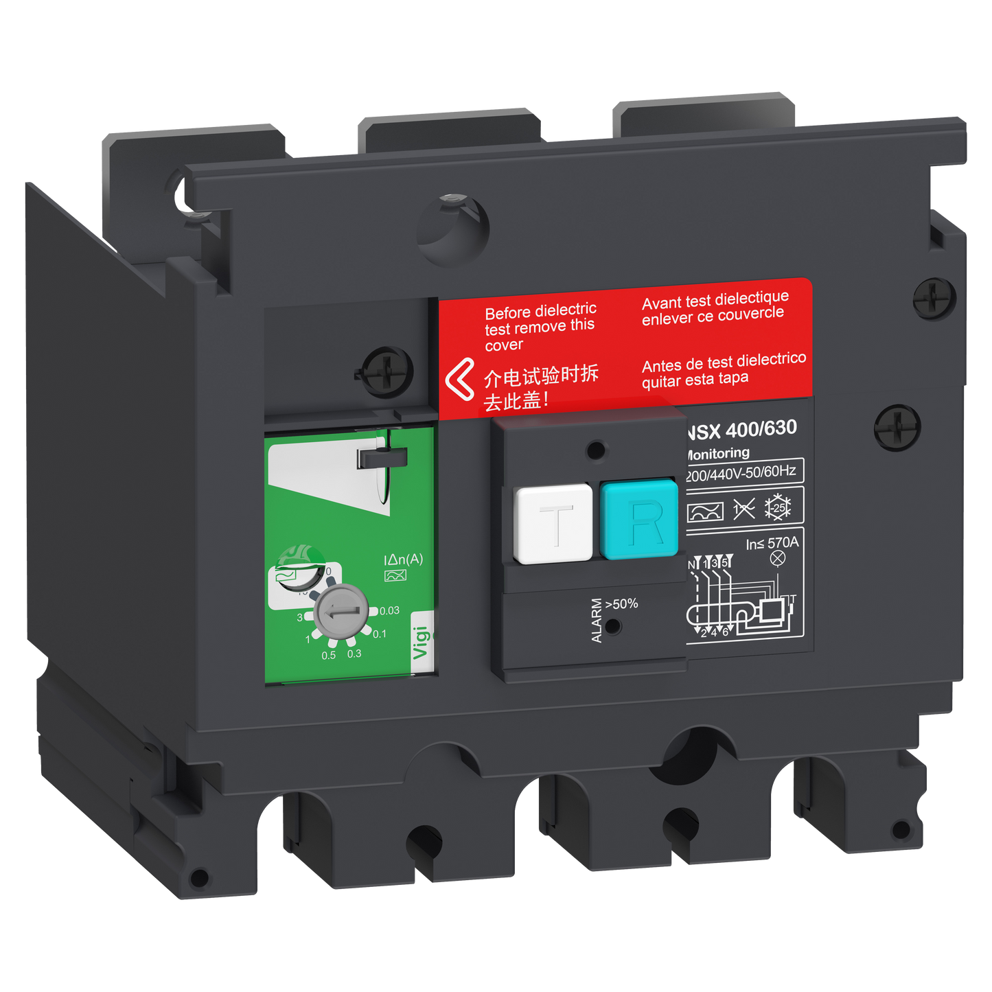 Schneider Electric-LV432469-box of 3 *  NSX630 Bloc Vigi Alarme 3P