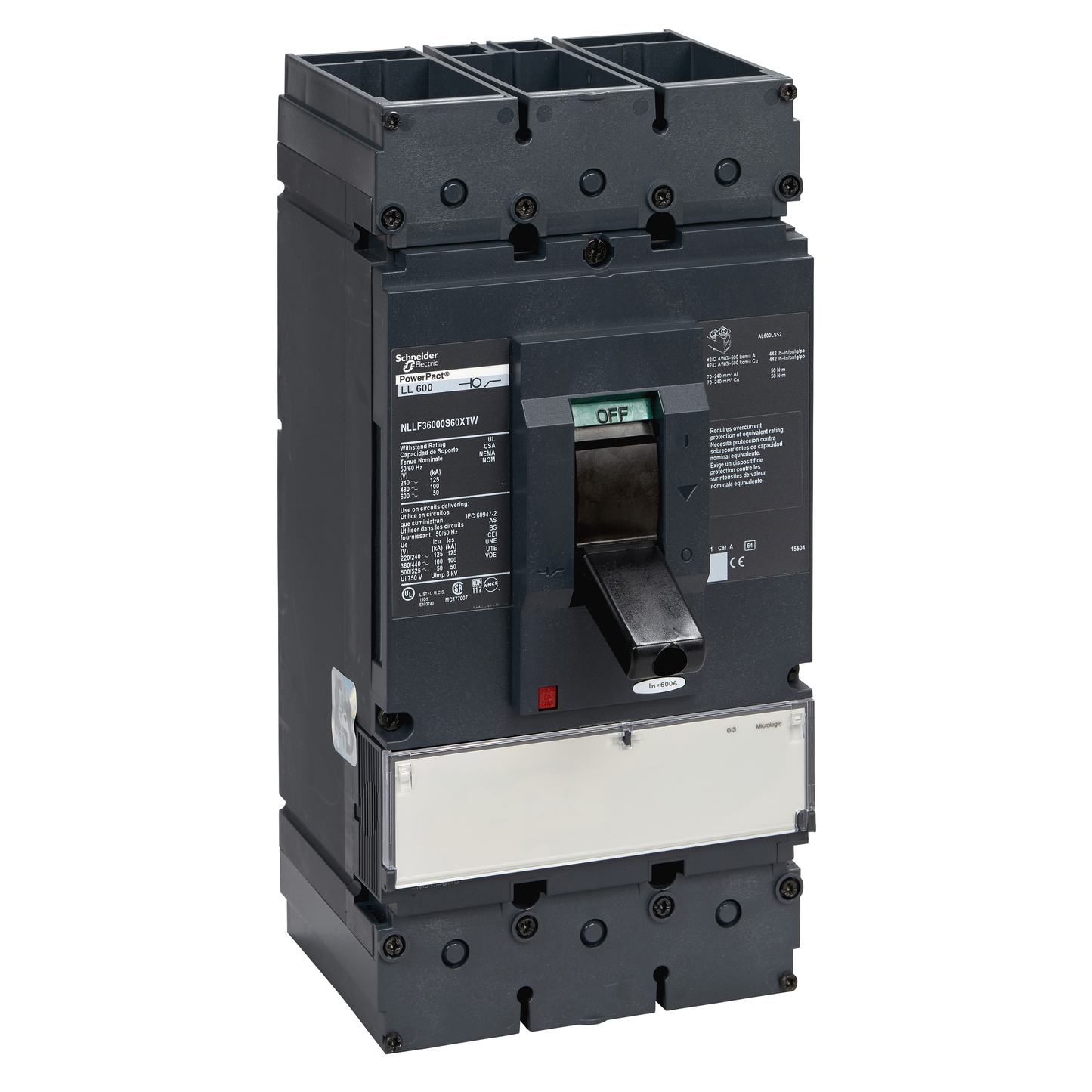 Schneider Electric-NLLF36000S60XTW-PowerPact - interrupteursectionneur - sans bornes - 600A - 3P