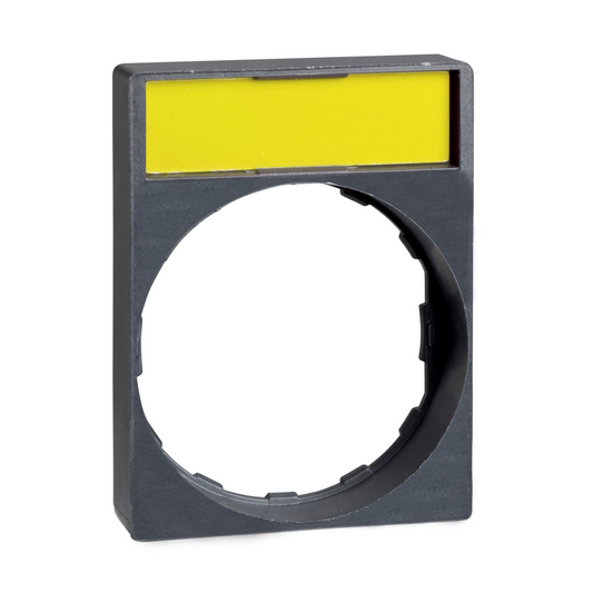 Schneider Electric-ZBY2H101-Harmony - porte étiquette affleurant 30x40 + étiquette 8x27 fond noir-rouge