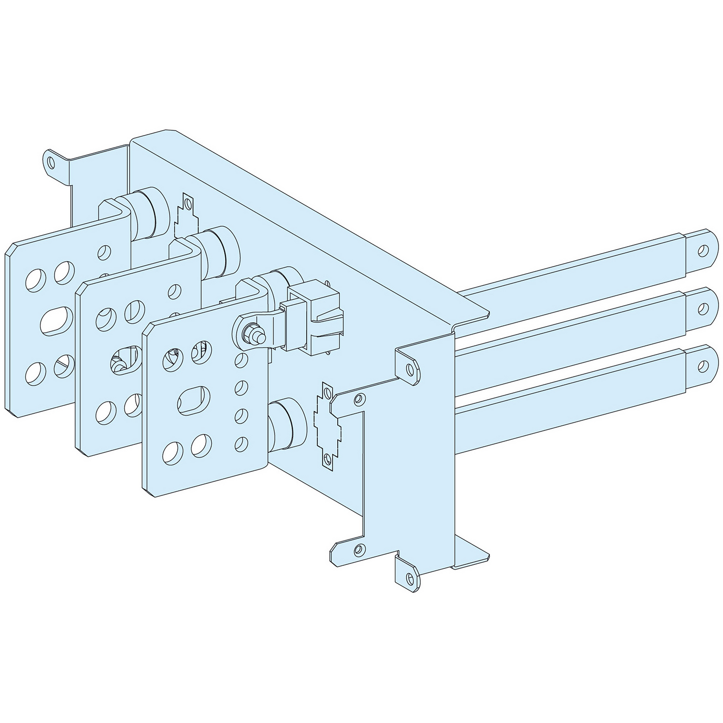 Schneider Electric-LVS04425-PrismaSeT P - Raccordement aval reporté NSX100/250 - fixe Cde manet. - 3P