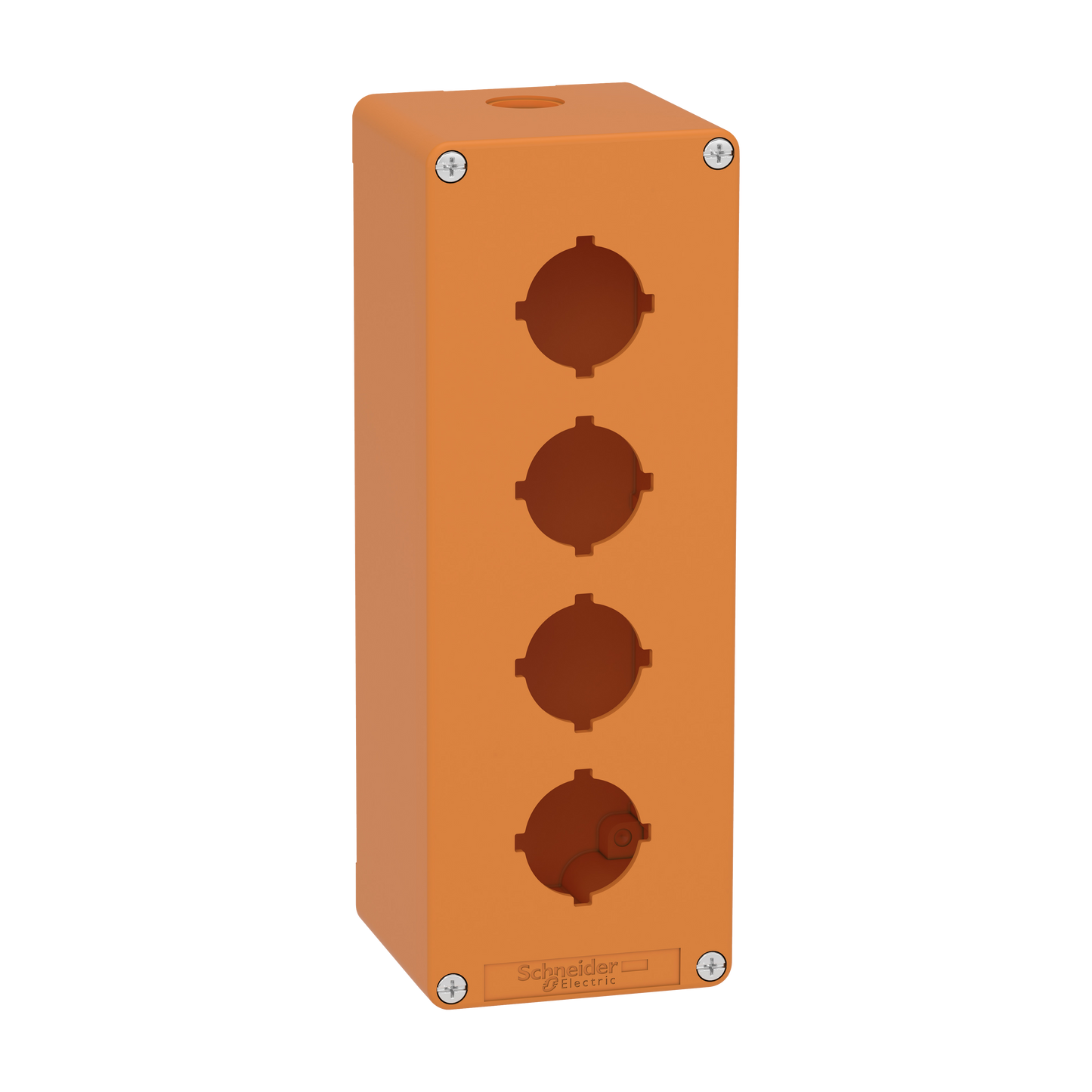 Schneider Electric-XAPO4604-Boite métal vide orange - M25 x1 - 4 trous 30 mm - 80x220x77 mm
