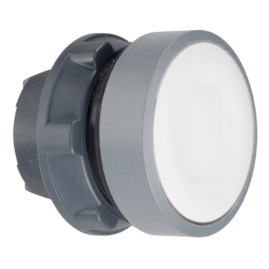 Schneider Electric-ZB5AA131C0-Harmony XB5 - tête bouton poussoir - Ø22 - col grise - marqué 'I' - blanc